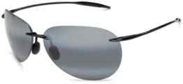 Maui Jim 421-02 Schwarz glänzend Sugar Beach Aviator Sunglasses Polarised Golf, Running, Driving Lens Category 3