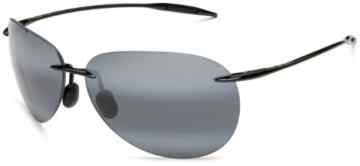 Maui Jim 421-02 Schwarz glänzend Sugar Beach Aviator Sunglasses Polarised Golf, Running, Driving Lens Category 3