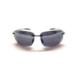 Maui Jim 422-02 Schwarz glänzend Breakwall Rectangle Sunglasses Polarised Sailing, Fishing,