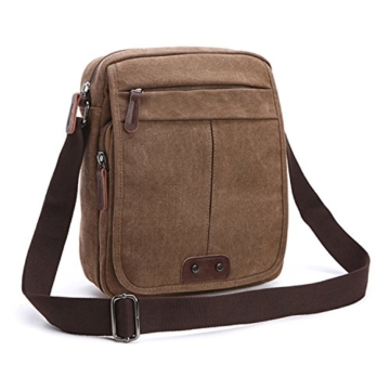 MeCool Herren Vintage Umhängetasche Messenger Schultaschen Canvas Retro Tasche für Reisetasche Sport Reisetaschen Militär Lässige Reisetasche Strandtasche Schultertasche