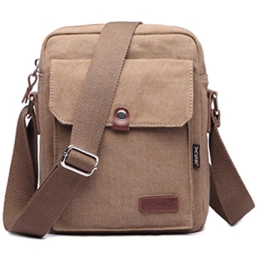 MeCool Umhängetasche Herren Retro Canvas Schultertasche Kleine Messenger Outdoor Taschen für Sporttasche Freizeit Schule Segeltuch Reisetasche Strandtasche Günstige Freitag Handtaschen