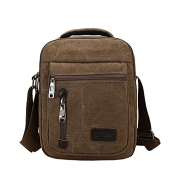 MeCooler Herren Umhängetasche Retro Canvas Messenger Schultaschen Vintage Taschen für die Schule Sporttasche Reisetaschen Weekender Reisetasche Kleine Strandtasche Lässige Schultertasche Bag