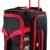Mittlere Größe 62cm 65 Liter Reisetasche mit 2 Rollen. Schwarz mit rot Ordnung. Gepäck Sporttasche Trolley Tasche Koffer