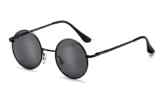 Miuno® Sonnenbrille mit runden Gläsern UV400 Herren Damen mit Etui Nickelbrille Federscharnier 8088
