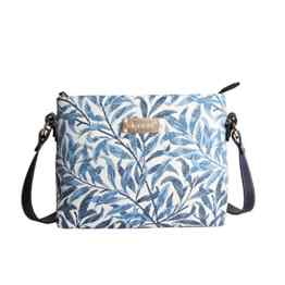 Modische Tapisserie Damen Schultertasche, Bodybag oder Messengertasche in Signare Blumen