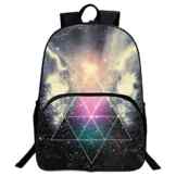 Mädchen Rucksäcke, TOPFIRE Unisex Kinder Mädchen Rucksack Schultasche Teenager Erwachsene Damen Herren Schulrucksack Freizeit Daypacks Cosmic Triangle