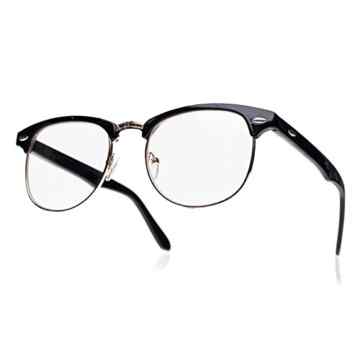 NEW UNISEX (Damen Herren) Retro Vintage Brille CLEAR LENS Saubere Linsen Shades Morefaz(TM)