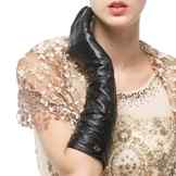 Nappaglo Damen Winter Lange Leder Handschuhe aus echtem Nappaleder Touchscreen Party Fausthandschuhe