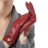 Nappaglo Damen klassische Handschuhe aus echtem Nappaleder Reines Kaschmir-Futter Winter Warm Handschuhe