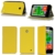Nokia Lumia 630 Dual Sim Tasche Leder Style gelb Hülle Cover mit Stand – Zubehör Etui smartphone 2014 Nokia 630 Flip Case Schutzhülle (Handy tasche folio PU Leder, Yellow) – Brand XEPTIO accessoires