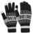 Novawo Unisex Gestrickte Touchscreen Schneeflocken-Handschuhe, Vollfingerhandschuhe