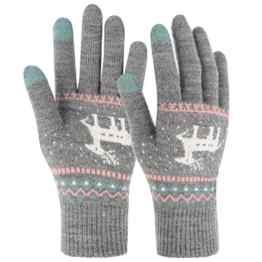 Novawo Warme Magische Touchscreen-Handschuhe mit Fleece-Futter für Damen