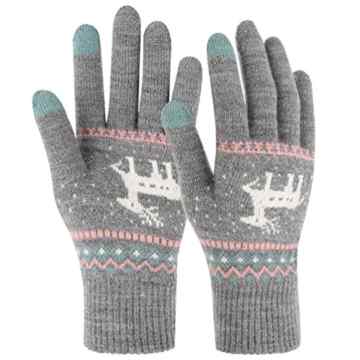 Novawo Warme Magische Touchscreen-Handschuhe mit Fleece-Futter für Damen