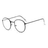 OUTEYE Retro Glasrahmen-Ebenenspiegel Dekobrille Nerdbrille Klassisches Rund Rahmen Glasses