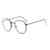 OUTEYE Retro Glasrahmen-Ebenenspiegel Dekobrille Nerdbrille Klassisches Rund Rahmen Glasses