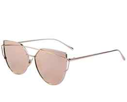 Outgobuy Artund Weisefrauen Katzenauge Sonnenbrille Beschichtungs Spiegel Objektiv Sun Gläser