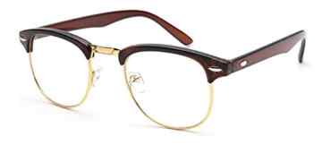 Outray Vintage Retro Classic Halbrahmen Horn umrandeten klare Linse Brille