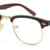 Outray Vintage Retro Classic Halbrahmen Horn umrandeten klare Linse Brille