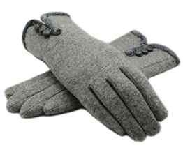 Outray warme Cashmere Winter Handschuhe Druckknopf Handschuhe Damen Fingerhandschuhe
