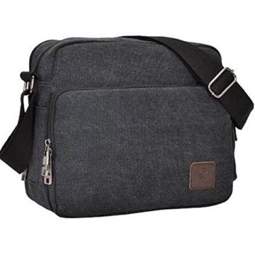 Outreo Canvas Umhängetasche Herren Vintage Messenger Bag Schultertasche Herrentaschen Kuriertasche Uni Schule Taschen für Buch Tablet Sport Segeltuchtaschen Retro sporttasche Weekender Reisetasche