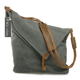 P.KU.VDSL Damen Canvas Messenger Bag Leinwand Umhängetasche Schultertasche Tasche Mädchen Handbags Shoulder Bag Tote Bag Retro Hochschule Stil Schultertasche Crossbody Bag Koreanische Version