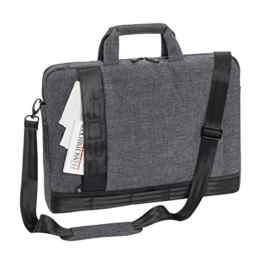 PEDEA Notebooktasche „Fancy“ für 17,3 Zoll (43,9cm) mit Schultergurt und Maus, grau