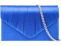 ParaCity Damen Abendtasche Clutch elegante Satin Handtasche Kettentasche Schultertasche