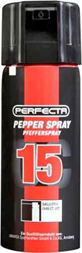 Perfecta Pfefferspray Pfeffer Spray 15% OC 50ml ballistische Verteilung, 2.1907