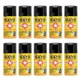 Pfefferspray American Style NATO 40ml Extreme Pepperspray Abwehrspray Fog 10 Stück im Set