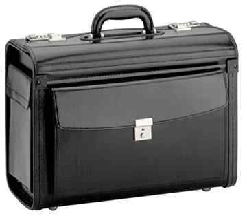 Pilotenkoffer 2 DN685-LEDER-für Vertreter 15″ Business&Travel D&N/lefox