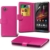 (Pink) Sony Xperia L Custom Designed Stilvolle Accessoires zur Auswahl Schutzmaßnahmen Kunst Credit / Debit-Karten-Leder-Buch-Art Wallet Case Hülle & LCD-Display Schutzfolie von Hülle Spyrox