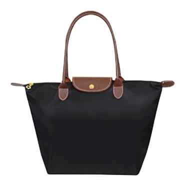 Pixnor Frauen stilvolle wasserdichtes Nylon Schultertasche (schwarz)