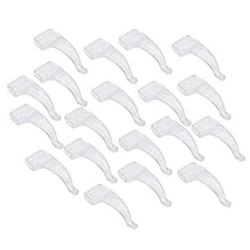ROSENICE 20 Paar weiche Silikon Brillen Anti-Rutsch Ohrpolster (Transparent)