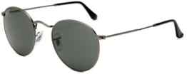 Ray Ban Unisex Sonnenbrille Round Metal, Gr. Medium (Herstellergröße: 47), Grau (Gestell: Gunmetal, Gläser: Grau Verlauf 029)