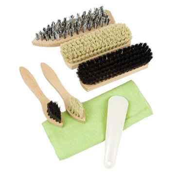 Reise Schuhputz Bürsten Set 8 teilig . Reiseset , Schuh , Schuhputzset Schuhlöffel Bürste Putztuch
