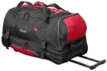 Reisetasche 106L XXL mit Rollen Trolley Jumbo Tasche Reise Koffer Sporttasche „Rhodos“ Rot