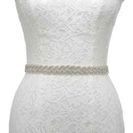Remedios Handgemachter Funkelnde Strassbrautgürtel Hochzeit Schärpe für Damen