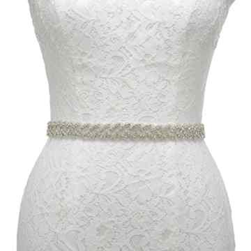 Remedios Handgemachter Funkelnde Strassbrautgürtel Hochzeit Schärpe für Damen