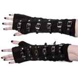 Restyle Paar GOTHIC ARMWARMERS Adjustables Riemen und Schnallen