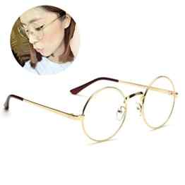 Retro Runde Brille Mit Fensterglas Damen Herren Brillenfassung