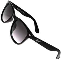 Rivacci Sonnenbrille Herren Damen Wayfarer / Clubmaster / Aviator Retro Design Polarisierte – Top Etui & Brillentuch