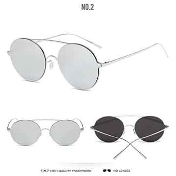 Rund Sonnenbrillen Unisex Retro Design Polarisierte verspiegelt Sonnenbrillen UV400