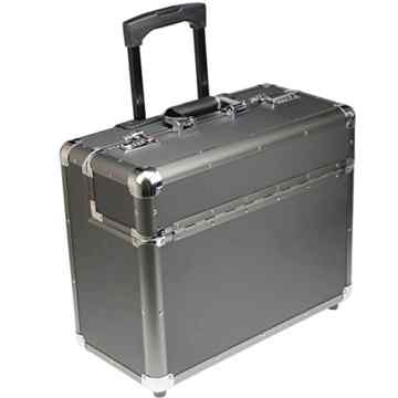 SONOVO Pilotenkoffer Trolley Laptop Akten Business Koffer Aluminium schwarz 24880