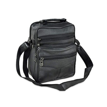 SPAHER Herren Leder Messenger Umhängetasche Business Bags Aktentaschen Handtaschen Schultertaschen Chultertasche Schulter Rucksack Crossbody Lässig Tote Sling Reisetasche mit Griff Schwarz