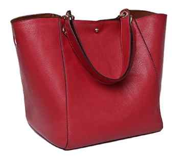 SQLP Taschen Handtaschen Damen Einfach Henkel Tasche Elegant wasserdichte Handtasche Kunstleder Schultertasche (Rot)