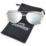 SRANDER Damen Mode Polarisierte Katzenauge Sonnenbrille UV400 reflektierenden verspiegelte Linse