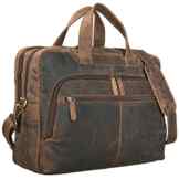 STILORD ‚Lias‘ Umhängetasche Leder groß braun Herren 15,6 Zoll Laptoptasche Arbeit Büro Lehrer Uni Vintage Rindsleder mittelbraun