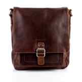 STOKED Messenger Bag NATHAN – Umhängetasche groß fit für tablet – iPad – Kuriertasche im Vintage-Look – echt Natur-Leder