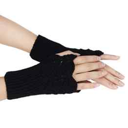 Saingace gloves Frauen-warme Winter-Kurz Absatz Stricken Halbfingerlose Handschuhe