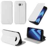 Samsung Galaxy A3 2017 Hülle weiß Cover mit Stand – Zubehör Etui Galaxy A3 2017 Flip Case Schutzhülle (PU Leder, Tasche Weiss) – XEPTIO accessoires